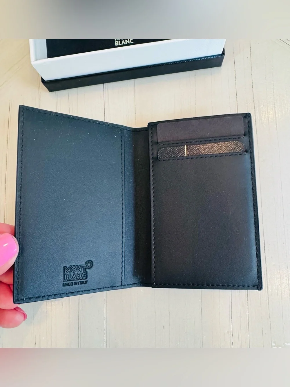 Montblanc Extreme Leather Business Card Holder – Black | NIB